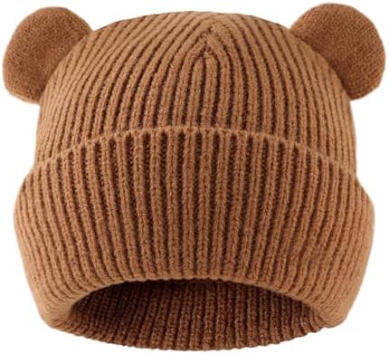Bear Baby Beanie Knitted Baby Winter Hat Infant Toddler Boys Girls Beanie by MniJiza