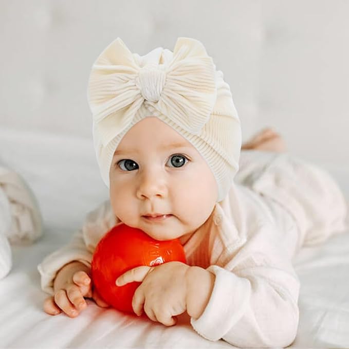 Cinaci 4 Pieces Baby Girls Turban Hats - Image 4