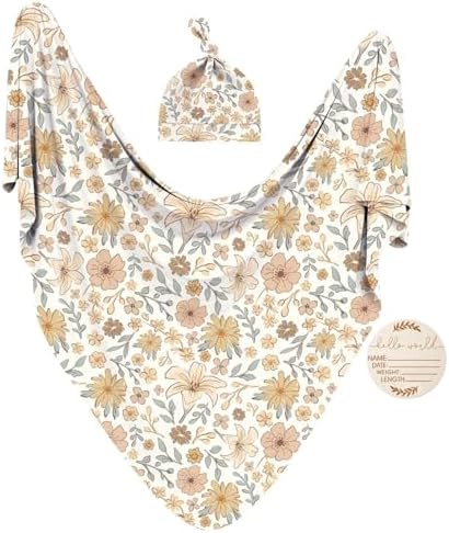 Newborn Receiving Nursery Flower Blanket Baby Swaddle Wrap - Image 2