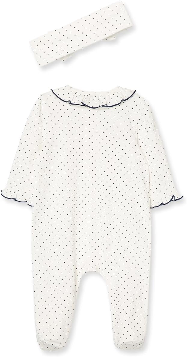 Little Me Clothes for Baby Girls 100% Cotton 2Pc Zipper Closure Footie and - Image 2