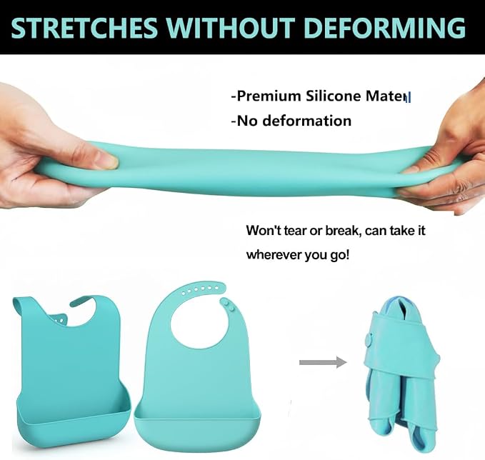 Silicone Adult Bib, Adjustable and Washable Bib - Image 2