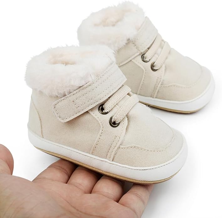 Clowora Baby Boys Girls Shoes Non-Slip Rubber Sole Sneakers Infant First Walking Toddler Crib Shoes Newborn Loafers Flats.