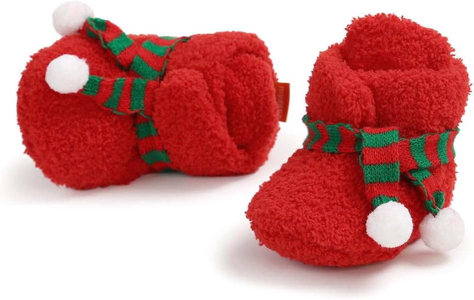 Baby Booties Cozy Fleece Slippers Soft Baby Shoes - Image 6