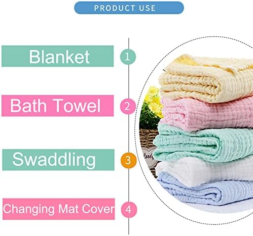 Aablexema Muslin Baby Blanket 6-Layer 43"x43" - Image 4