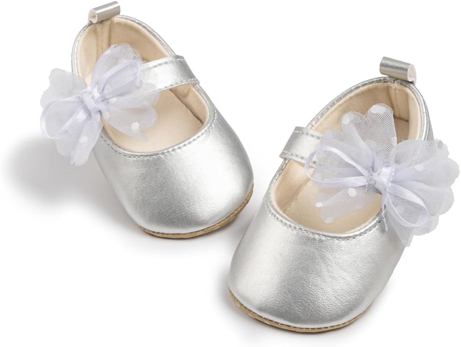 Meckior Infant Baby Girls Soft Sole Bowknot Princess Wedding Dress Mary Jane by Meckior