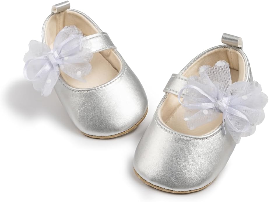 Meckior Infant Baby Girls Soft Sole Bowknot Princess Wedding Dress Mary Jane by Meckior