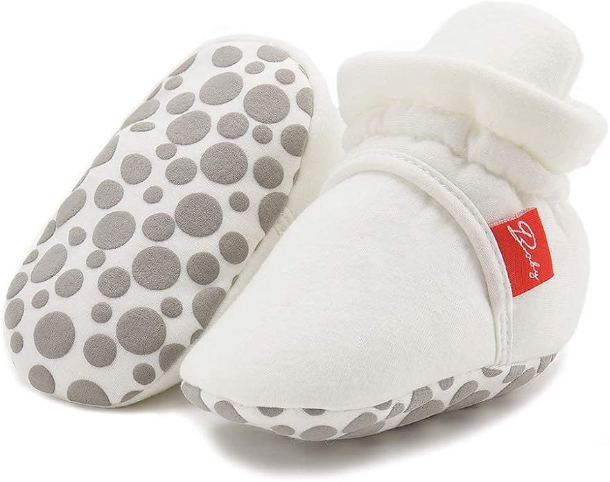 Sawimlgy Newborn Infant Baby Girl Boy Cotton Booties Stay On Sock Slippers Soft by Sawimlgy