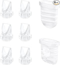 6pcs Duckbill Valves and 2pcs Silicone Diaphragms Compatible with Lansinoh Discreet Duo, eufy E10 S1 S1 Pro,NCVI Nuliie NICEGREEN Life S32 Breast Pump Replacement Parts, S32 Breast Pump Accessories
