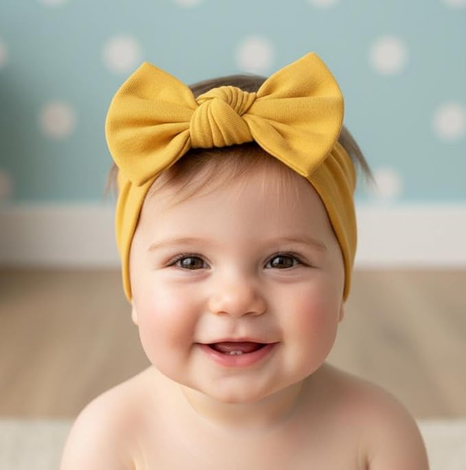 Baby Girl Headbands-Infant, Toddler Cotton Handmade Hairbands - Image 2