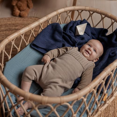 Receiving Blankets, 100% Organic Cotton Knit, Newborn Baby Swaddle | - Image 4