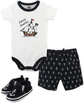 Hudson Baby Unisex Baby Cotton Bodysuit, Shorts and Shoe Set by HudsonBaby