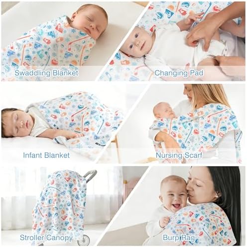 Baby Swaddle Blankets, Bamboo Muslin Receiving Blanket | 1-Pack, Lightweight & - Image 6