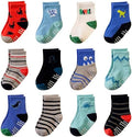 Toddler Non Slip Grips Socks Kids Anti Skid Baby Boys Girls Cotton Crew Socks by AMENLAN