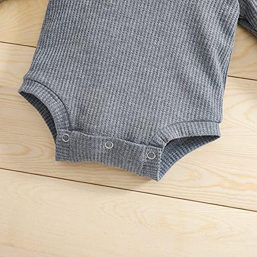 Thorn Tree Newborn Unisex Baby Clothes Set Hooded Long Sleeve Bodysuit Stretchy - Image 4