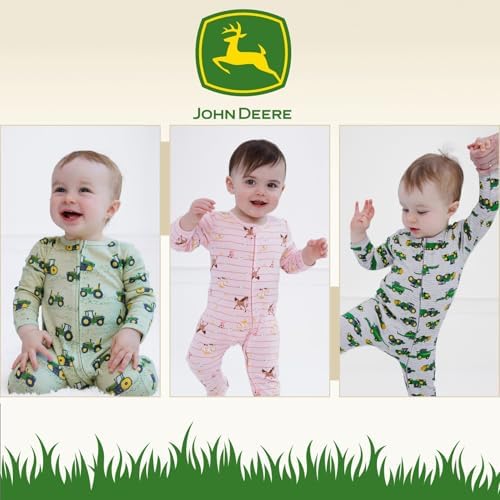 John Deere Baby Boy or Girl Footed Sleep N Play Coverall Newborn - Image 3