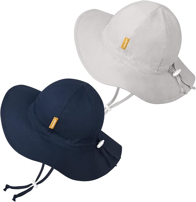 Baby Girl Sun Hat with UPF 50+ Outdoor Adjustable Toddler Beach Hat with Wide by DANMY
