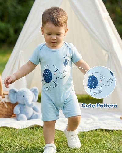 NZRVAWS Newborn Baby Boy Clothes Infant Romper 2-Pack outfit Cute Pattern - Image 3