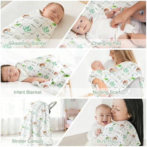 Baby Swaddle Blankets, Bamboo Muslin Receiving Blanket | 1-Pack, Lightweight & - Image 6