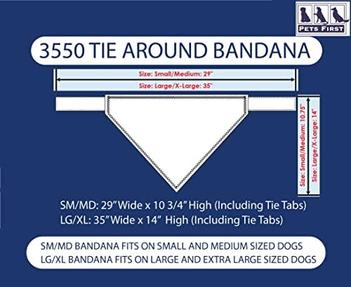 NFL New York Giants TIE Bandana, Large/X-Large. Dog Bandana Scarf Bib - Image 2