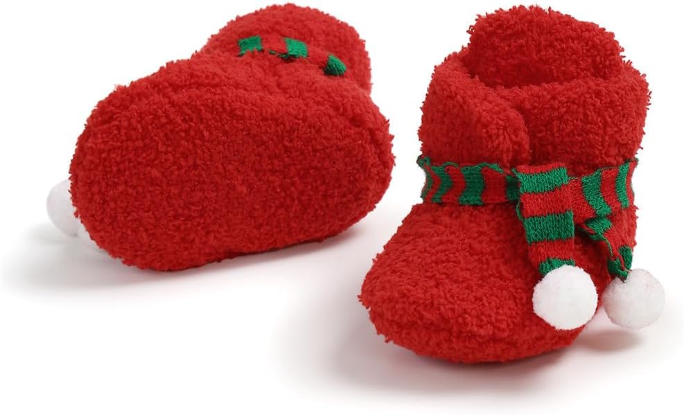 Baby Booties Cozy Fleece Slippers Soft Baby Shoes - Image 4
