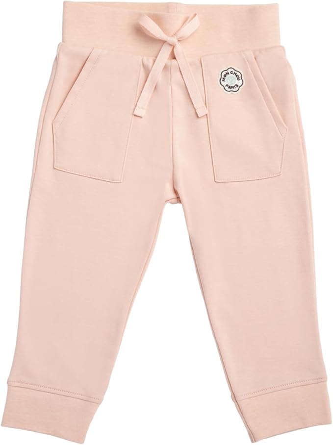 MON CHOU Organic Cotton Joggers - 100% Pima Cotton Baby Pants - Lightweight and Breathable Infant Pants for All Seasons