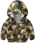 Boys' Hooded Dinosaur Jacket Windbreaker Outerwear by Banibear