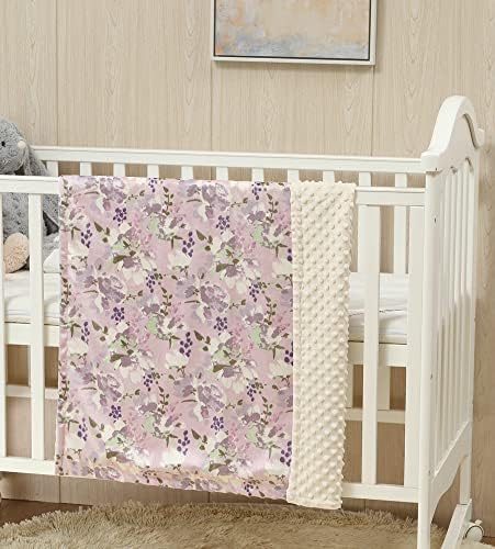 CREVENT Baby Girls Blanket for Crib Stroller Cot Cradle Car, Supper Soft and - Image 4