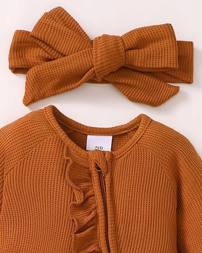 Mikrdoo Newborn Baby Girl Clothes Long Sleeve Romper - Image 5