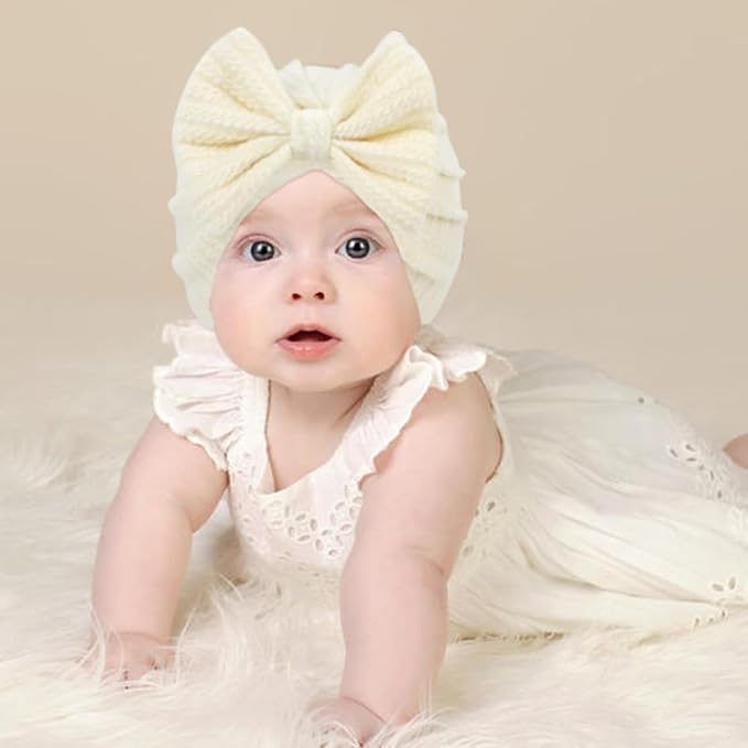 Cinaci 4 Pieces Baby Girls Turban Hats - Image 5