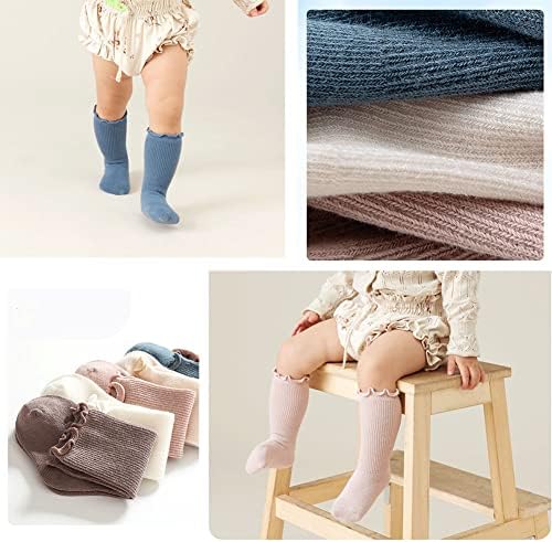 Toddler Girl Ruffle Socks Baby Girls Knee High Socks - Image 2
