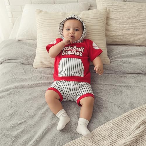 Toddler Baby Boy Hooded Dinosaur Summer Outfit Funny T-Shirt Shorts Set - Image 5