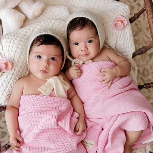 100% Organic Cotton Baby Blanket – Luxury Stretch Ribbed Knit, Breathable - Image 2