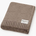 100% Organic Cotton Heritage Knit Textured Baby Blanket by BleuLaLa