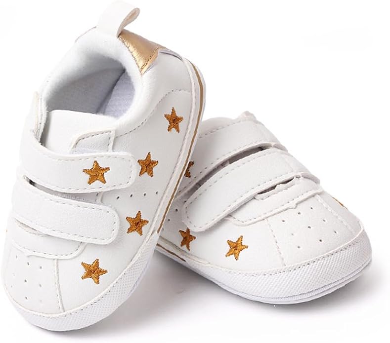 Clowora Baby Boys Girls Shoes Non-Slip Rubber Sole Sneakers Infant First Walking Toddler Crib Shoes Newborn Loafers Flats.