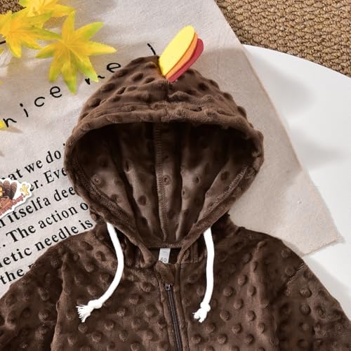Unutiylo Unisex Baby Boys Girls Long Sleeve Infant Baby Zipper Hooded Jumpsuits - Image 5
