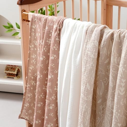 Happy Flute 4Set Muslin Swaddle Blankets Ultra Soft Baby - Image 4