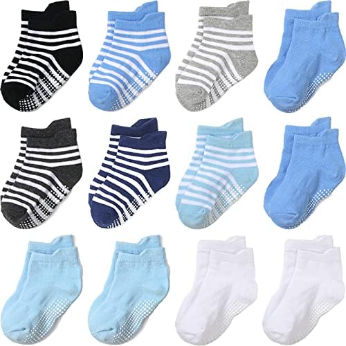Aroveea Toddler Socks Non Slip Grip Ankle Baby 12 Pack by Aroveea