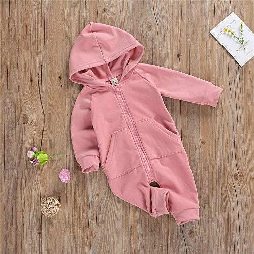 FYBITBO Infant Baby Boys Girls Clothing Zipper Hooded Jumpsuit Romper Long - Image 7