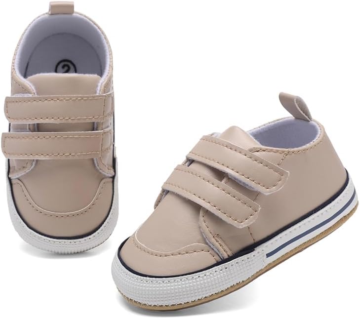 Clowora Baby Boys Girls Shoes Non-Slip Rubber Sole Sneakers Infant First Walking Toddler Crib Shoes Newborn Loafers Flats.