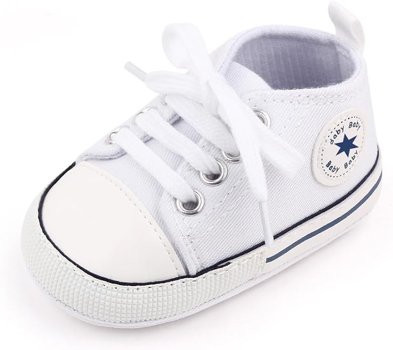 Unisex Baby Girls Boys Canvas High-top Shoes, Newborn Infant Anti-Slip Soft - Image 7