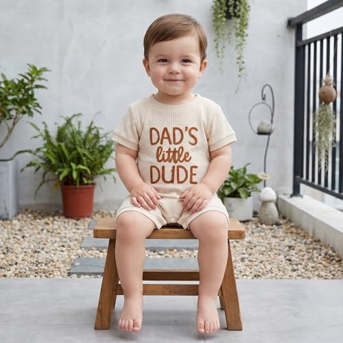 allshope Newborn Baby Boy Summer Outfit Romper Letter Embroidery Short Sleeve - Image 2