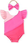 Toddler Girl Baby Ruffles Mermaid Fish Scale Swimsuit One Piece Swimwear Bathing Sunsuit