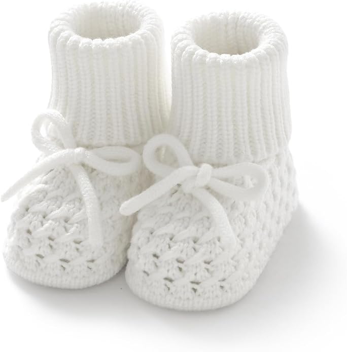 Newborn Shoes Knitted Baby Booties Infant Boys Girls First Walkers | Handmade by WuguguBabyClothes