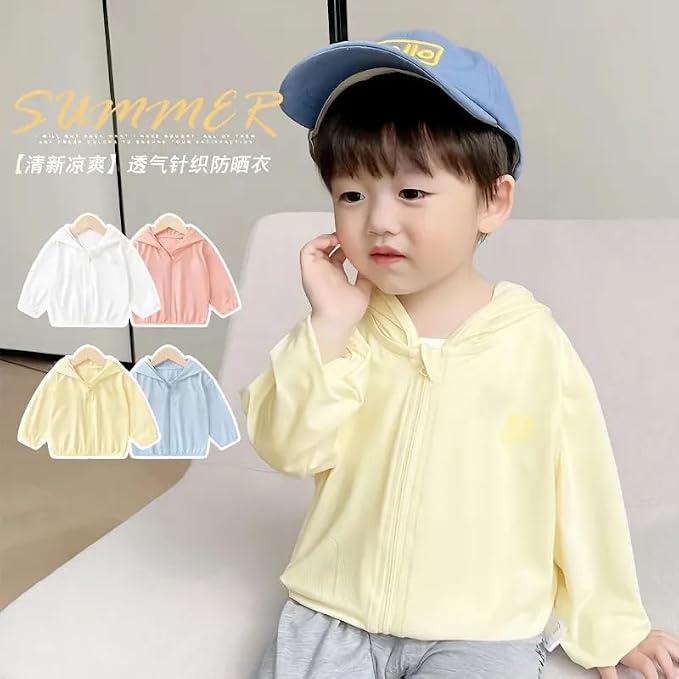 Baby Infant Toddler Lightweight and Breathable Sunscreen-Hoodie Summer Sun - Image 2