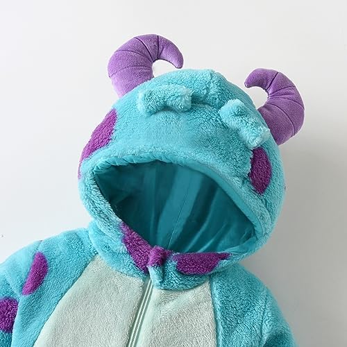Monster Inc Halloween Baby Boy Girl Outfit Hoodie Rompers Newborn Jumpsuit - Image 4