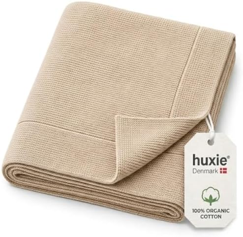 Receiving Blankets, 100% Organic Cotton Knit, Newborn Baby Swaddle | by huxie