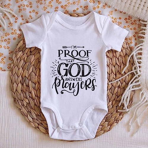 listery I'M Proof That God Answers Prayers Baby Bodysuit Baby Religious Infant - Image 4