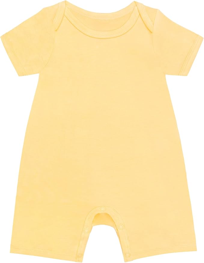 GUISBY Baby Rayon Romper Pajamas, 0-24M | Silky Soft Feel，Snap Closure，Footless by GUISBY