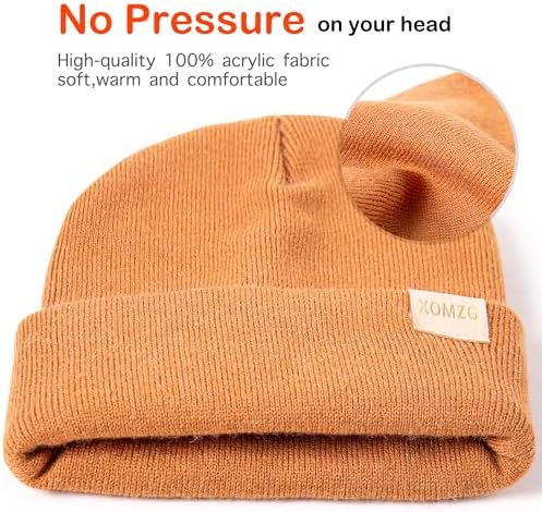 XOMZG Toddler Beanie Kids Winter Hats Infant Warm Knit Cap Newborn Winter Warm - Image 4