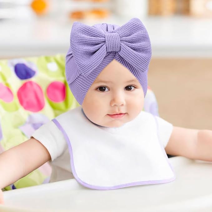 Cinaci 4 Pieces Baby Girls Turban Hats - Image 5